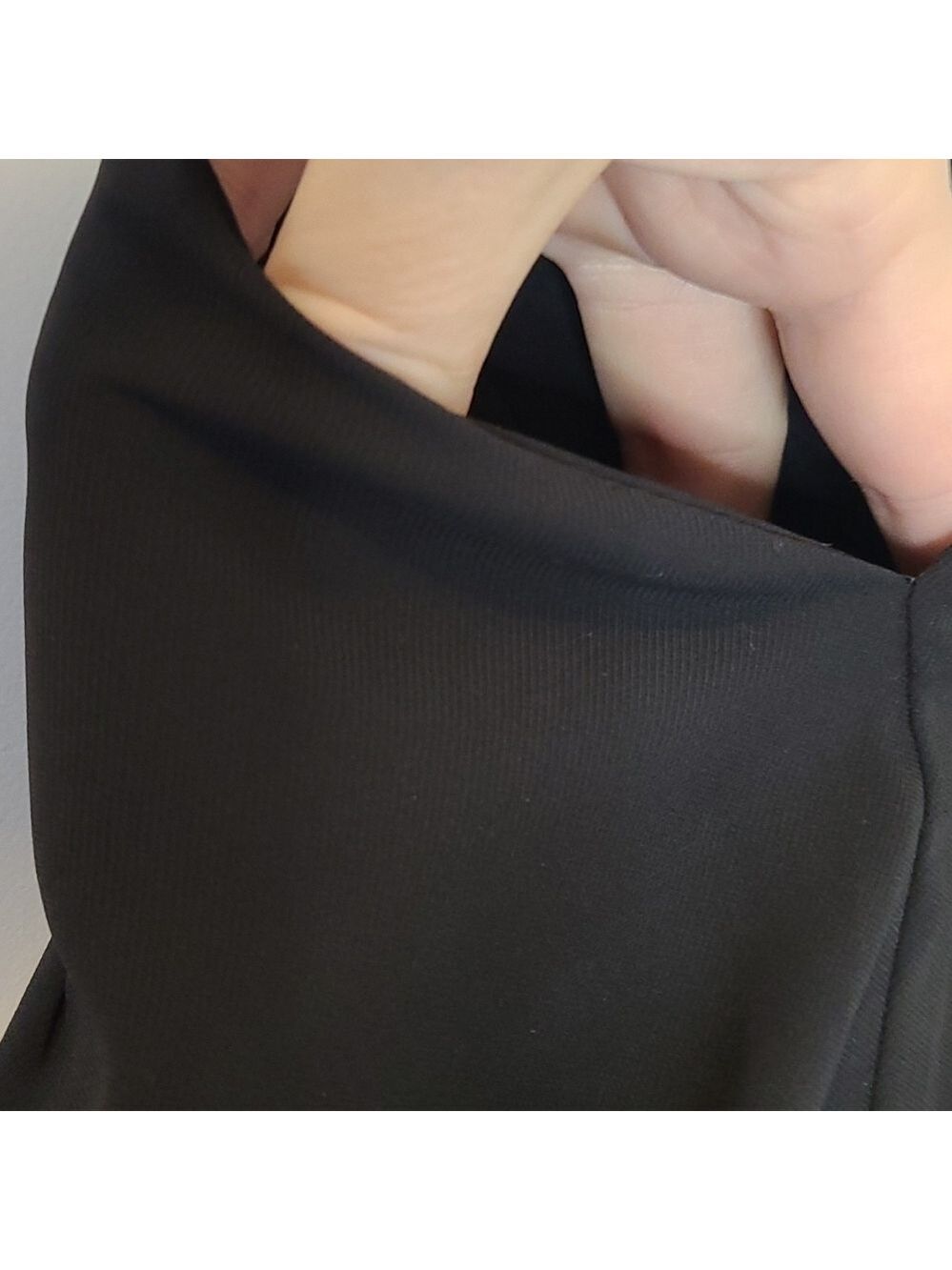 TRÏBE SOLID Black Sheer Culottes with Elastic Waistband Size Small NWT - Picture 9 of 11